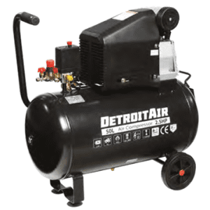 DeTroit Direct Drive Piston Compressor 2kW 119l/min @ 8bar 50l tank Single Phase